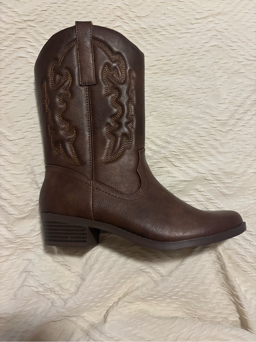 Soda Women's Brown Western Heeled Cowgirl Boots